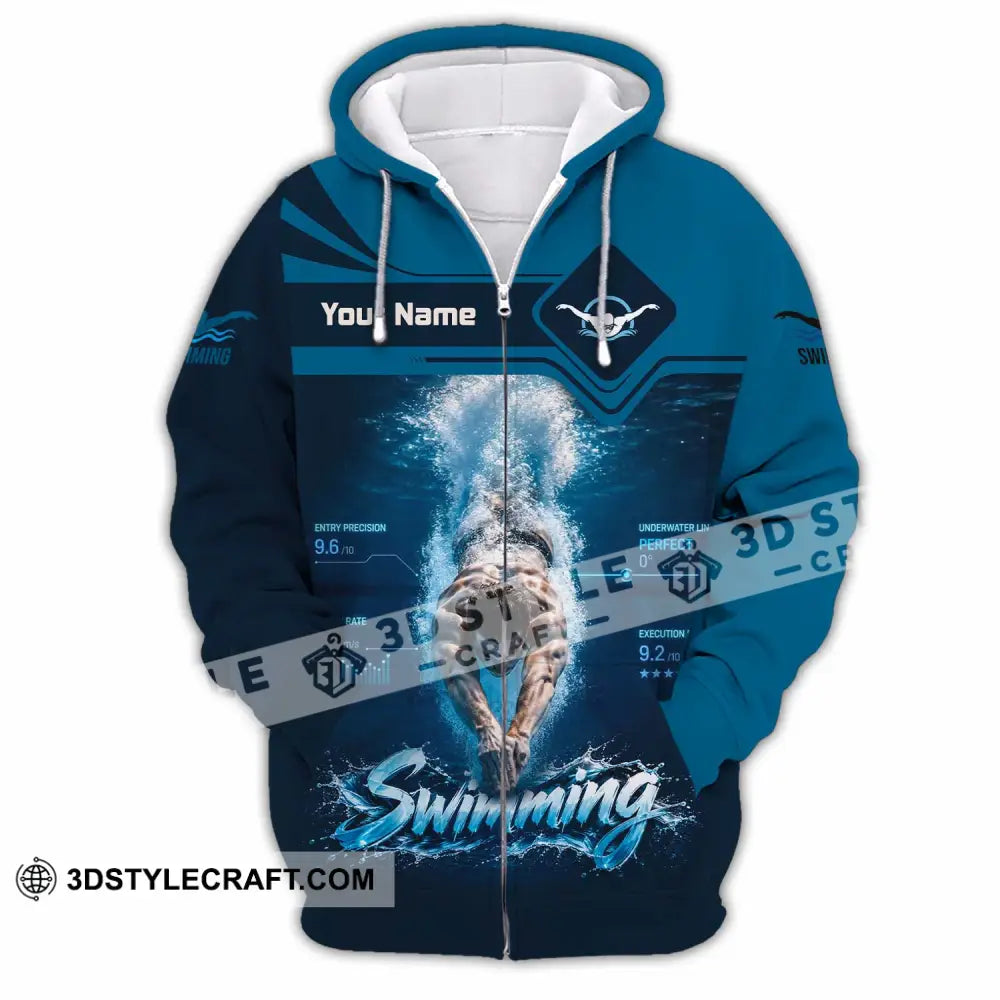Unisex Shirt - Custom Swimming Shirt - Zipper Hoodie / S - T-shirt