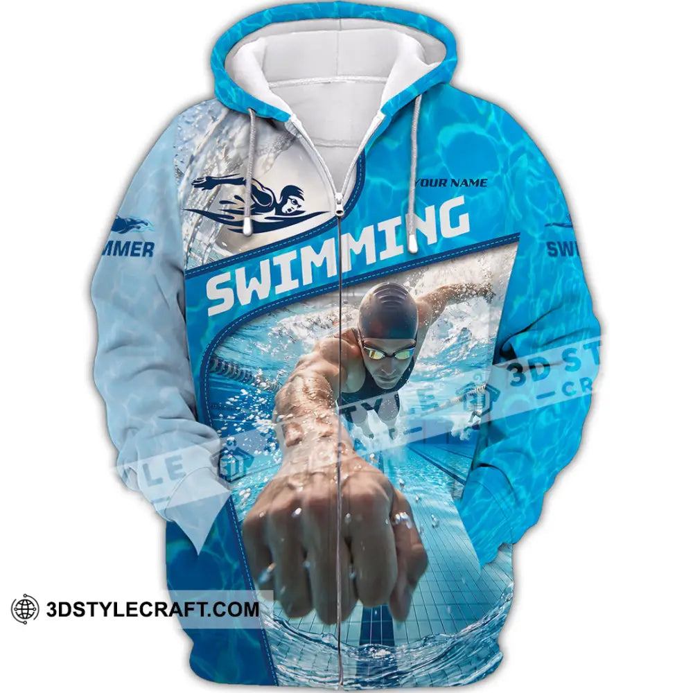 Unisex Shirt - Custom Swimming Shirt - Zipper Hoodie / S - T-shirt