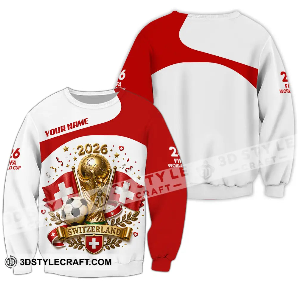 Unisex Shirt - Custom Switzerland World Cup 2026 Shirt - Long Sleeve / S - T-shirt