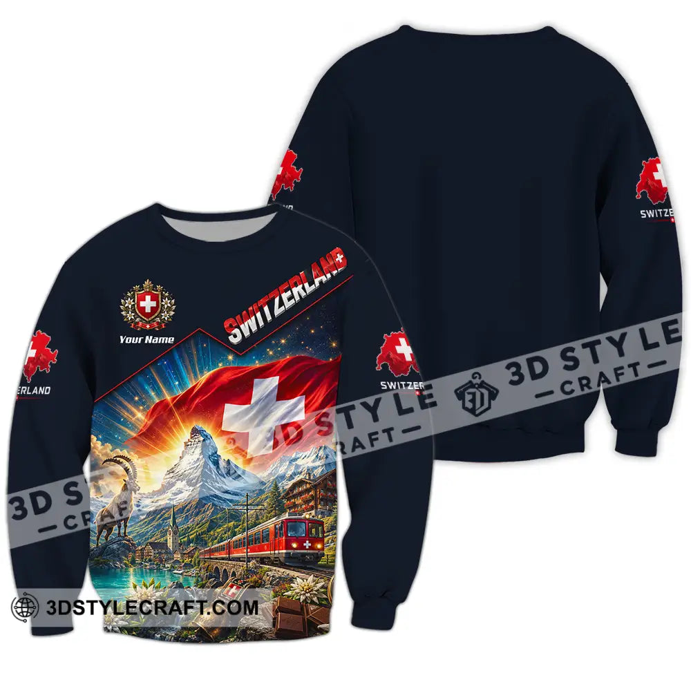 Unisex Shirt - Custom Switzerland Shirt - Long Sleeve / S - T-shirt