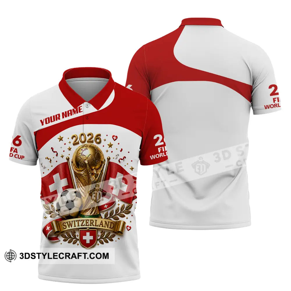 Unisex Shirt - Custom Switzerland World Cup 2026 Shirt - Polo Shirt / S - T-shirt