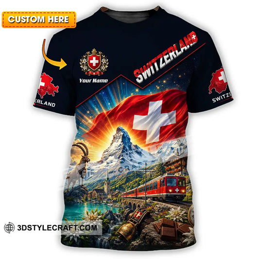 Unisex Shirt - Custom Switzerland Shirt - T-shirt