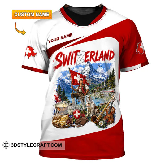 Unisex Shirt - Custom Switzerland Shirt - T-shirt