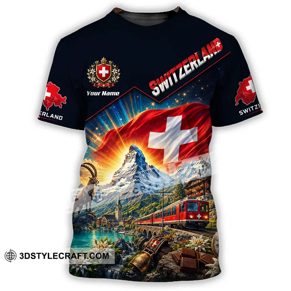 Unisex Shirt - Custom Switzerland Shirt - T-Shirt / S - T-shirt