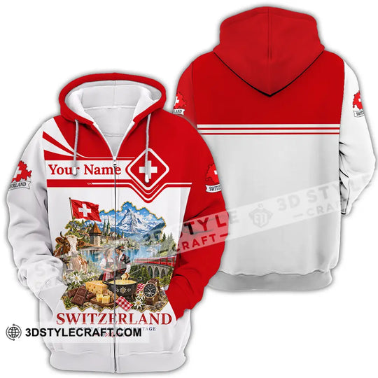 Unisex Shirt - Custom Switzerland Shirt style option 4