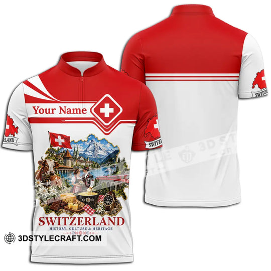 Unisex Shirt - Custom Switzerland Shirt style option 2