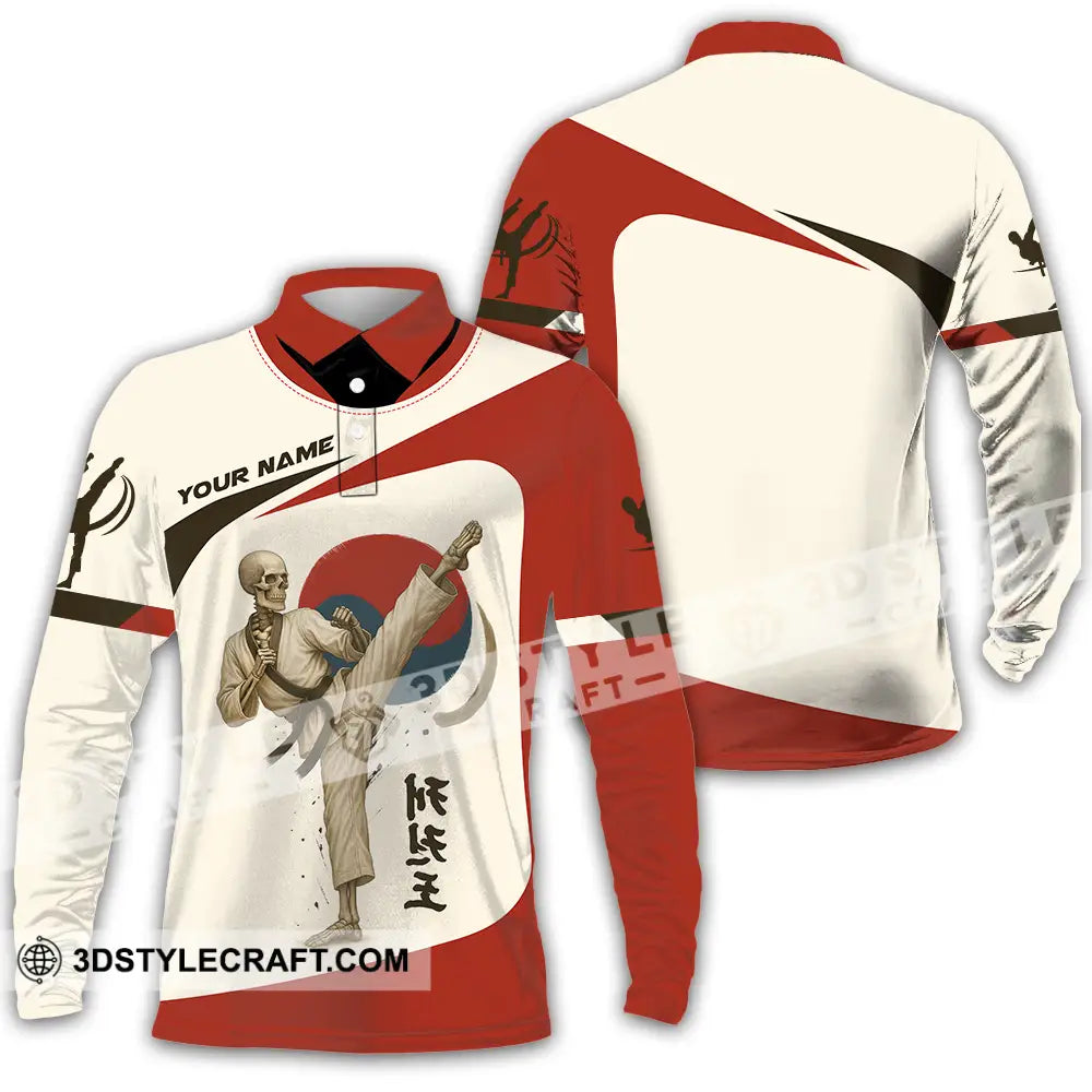 Unisex Shirt - Custom Taekwondo Player Shirt Long Sleeve Polo / S T-shirt