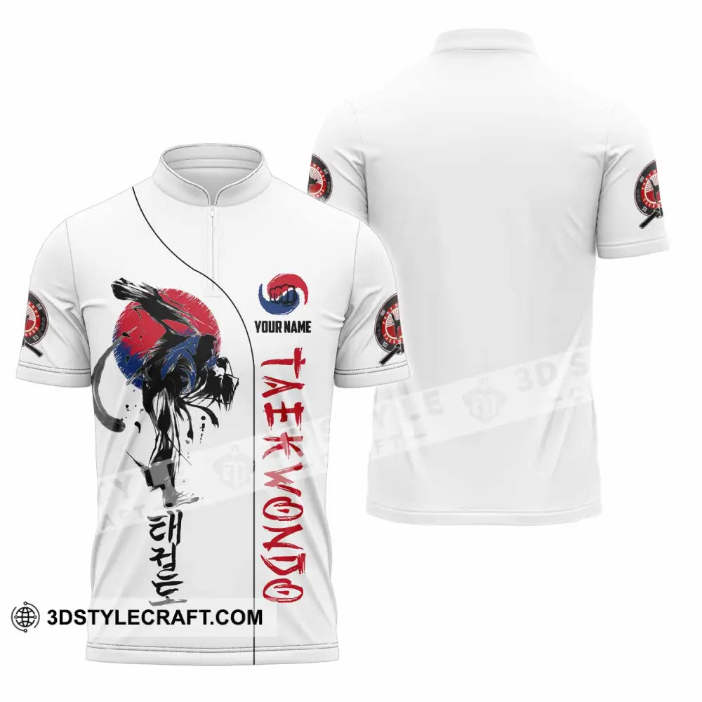 Unisex Shirt - Custom Taekwondo Shirt Zipper Polo Shirt / S T-shirt
