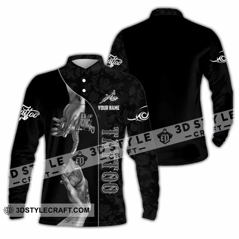 Unisex Shirt Custom Tattoo Shirt Long Sleeve Polo / S T shirt