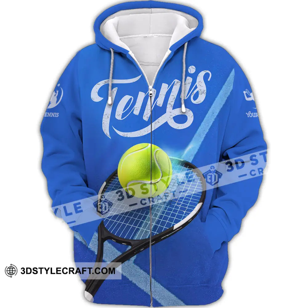 Unisex Shirt - Custom Tennis Shirt Zipper Hoodie / S T-shirt