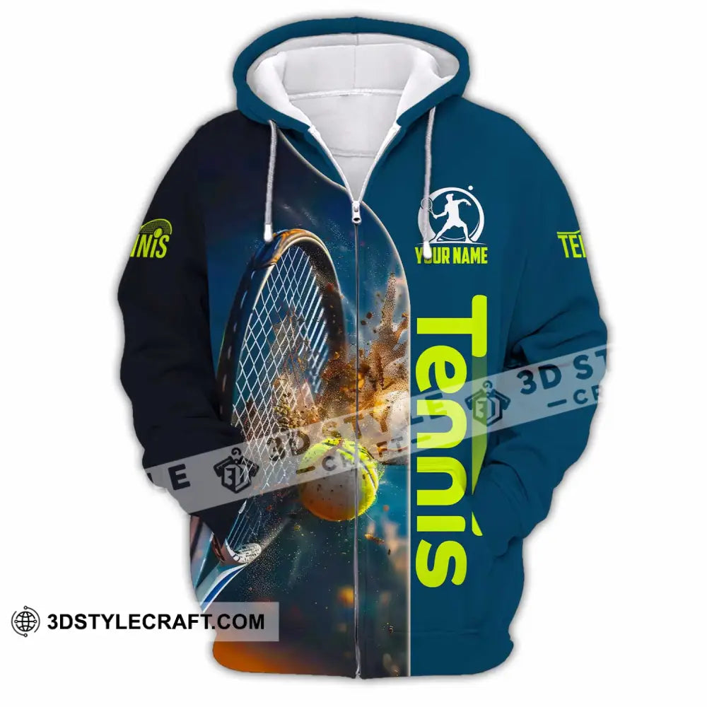 Unisex Shirt - Custom Tennis Shirt Zipper Hoodie / S T-shirt