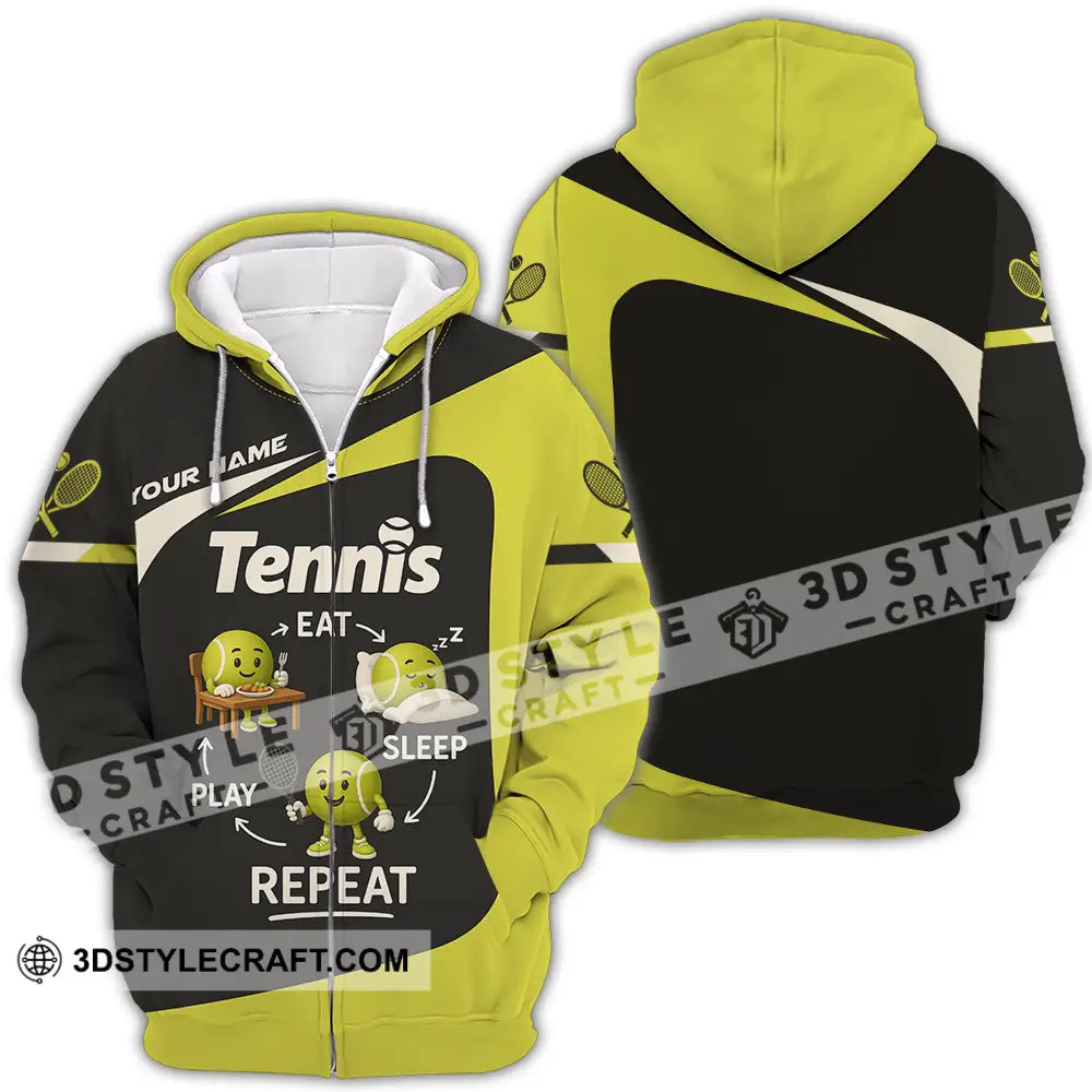 Unisex Shirt - Custom Tennis Shirt Zipper Hoodie / S T-shirt