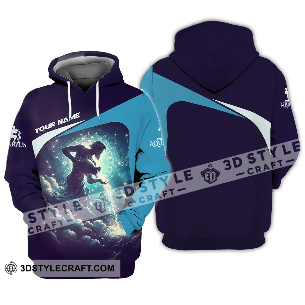 Unisex Shirt - Custom Text Aquarius Hoodie / S T-Shirt