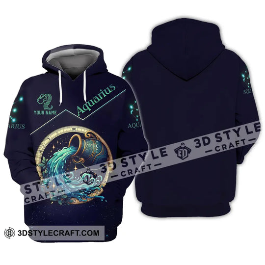 Unisex Shirt - Custom Text Shirt Aquarius style option 3
