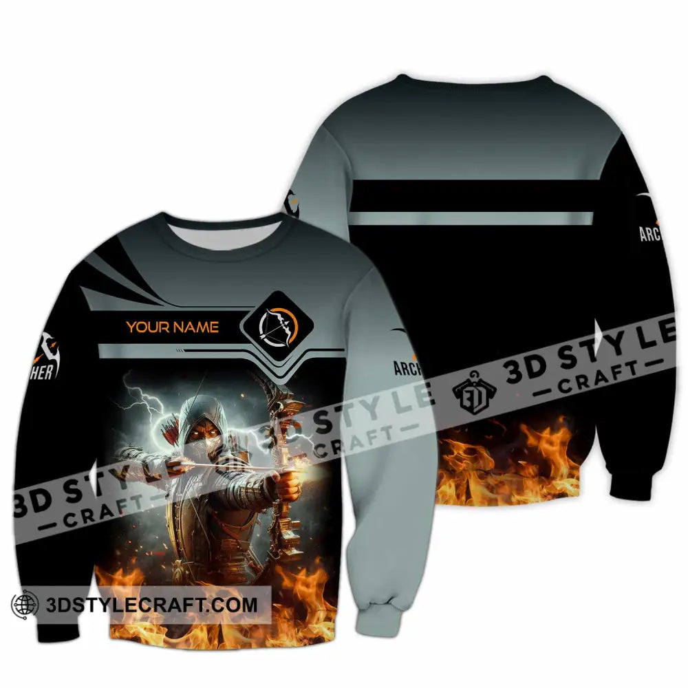 Unisex Shirt - Custom Text Shirt Archery Shirt Long Sleeve / S T-shirt