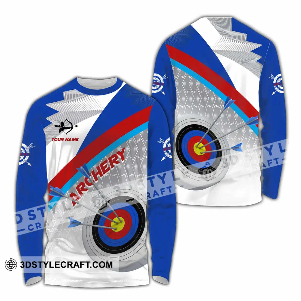 Unisex Shirt - Custom Text Shirt Archery Shirt Long Sleeve Shirt / S T-shirt