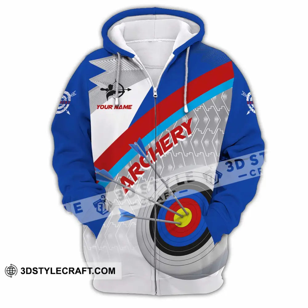 Unisex Shirt - Custom Text Shirt Archery Shirt Zipper Hoodie / S T-shirt