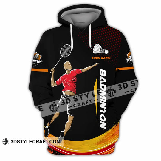 Unisex Shirt - Custom Text Shirt, Badminton style option 4