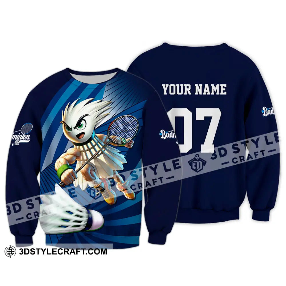 Unisex Shirt - Custom Text Shirt Badminton Shirt Long Sleeve / S T-shirt