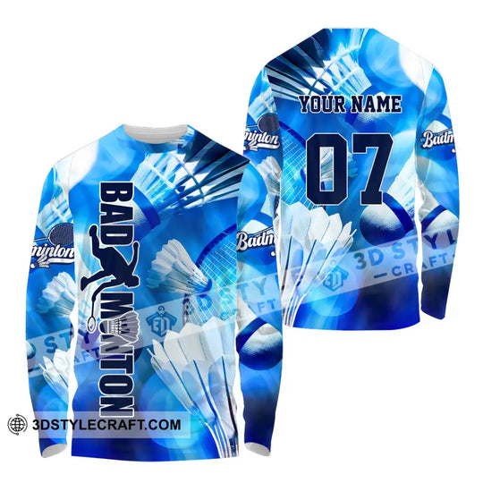 Unisex Shirt - Custom Text Shirt, Badminton Shirt style option 4