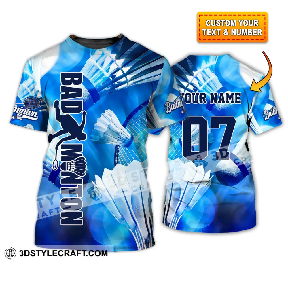 Unisex Shirt - Custom Text Shirt Badminton Shirt T-shirt