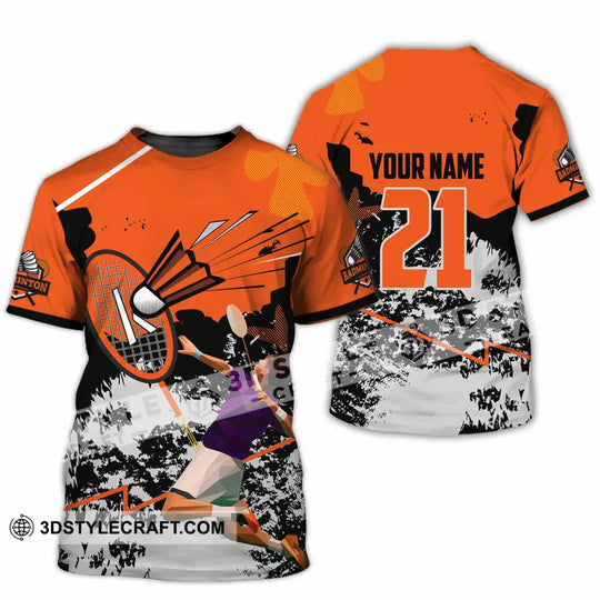 Unisex Shirt - Custom Text Shirt, Badminton style option 2