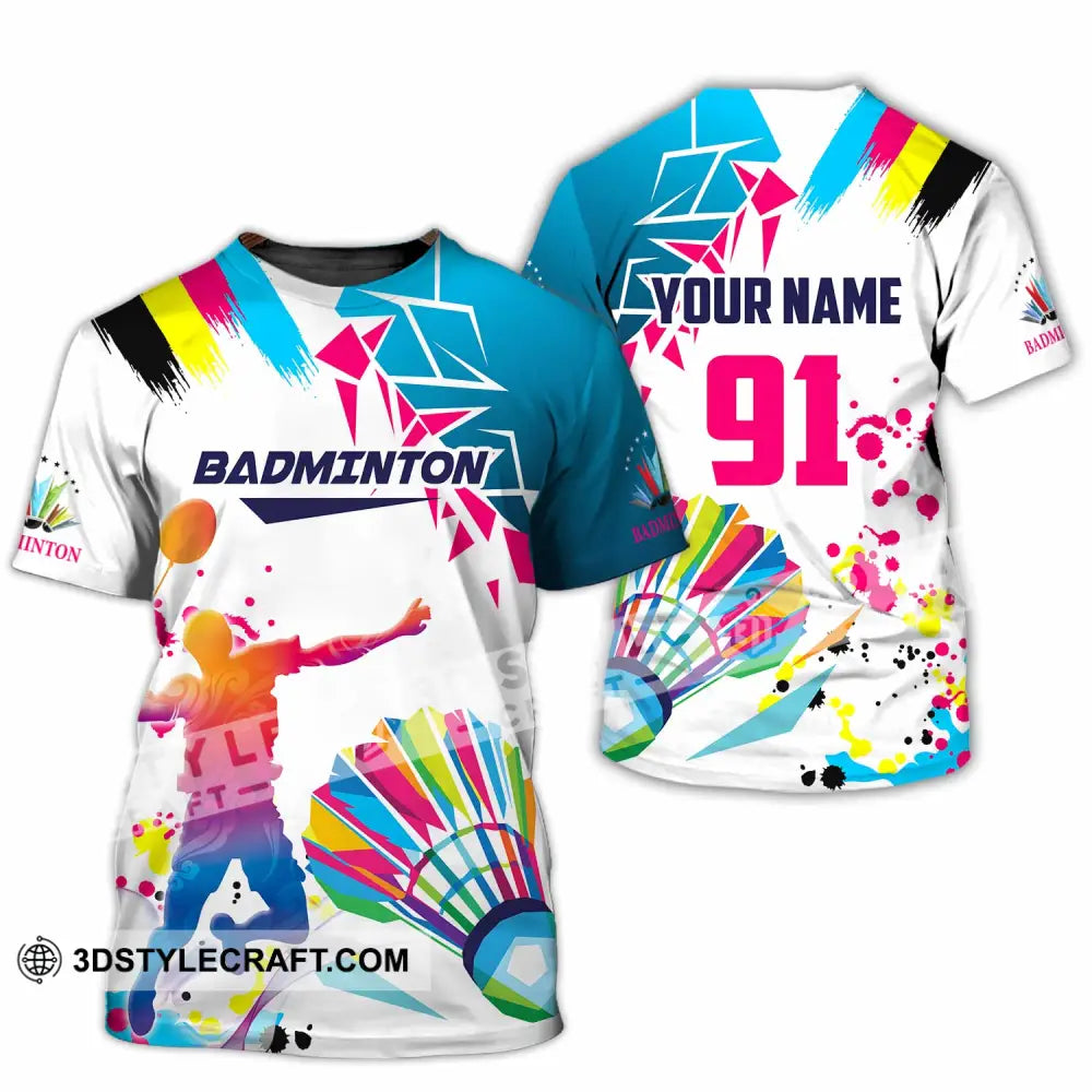 Unisex Shirt - Custom Text Shirt Badminton T-Shirt / S T-shirt