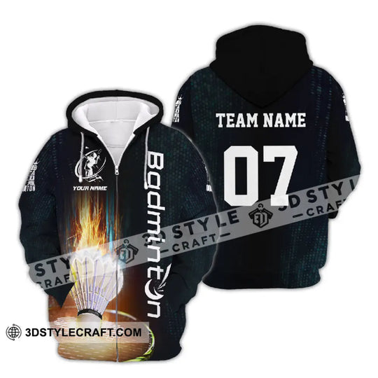 Unisex Shirt - Custom Text Shirt, Badminton Shirt style option 2