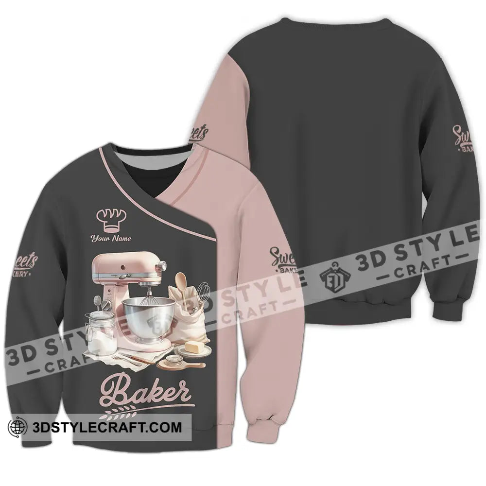 Unisex Shirt - Custom Text Shirt Baker Shirt Long Sleeve / S T-shirt