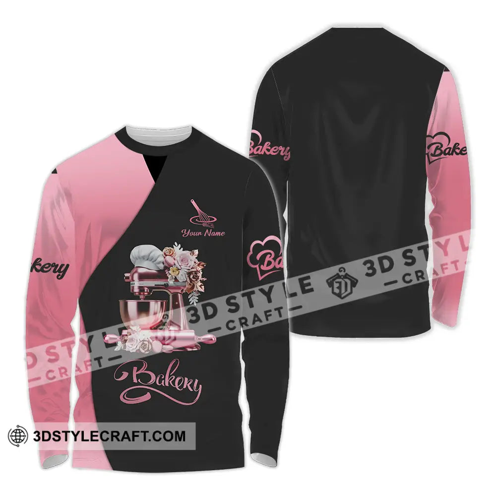 Unisex Shirt - Custom Text Shirt Bakery Long Sleeve Shirt / S T-shirt