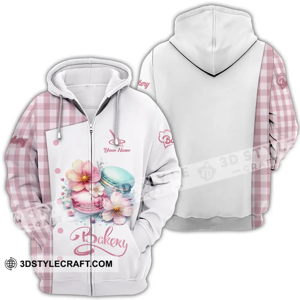 Unisex Shirt - Custom Text Shirt Bakery Zipper Hoodie / S T-shirt