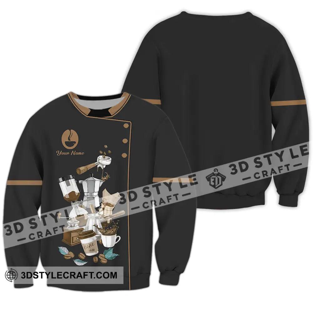 Unisex Shirt - Custom Text Shirt Barista Shirt Long Sleeve / S T-shirt