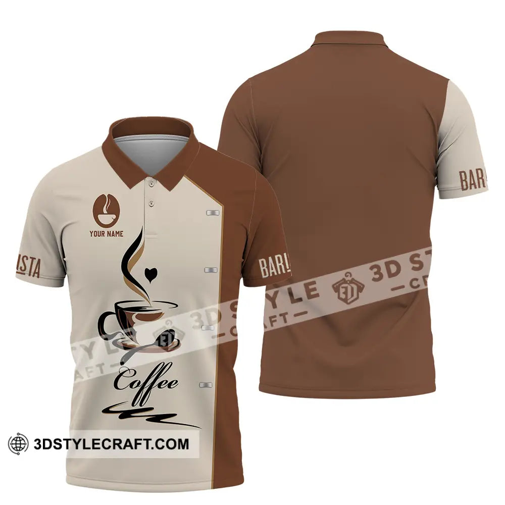 Unisex Shirt - Custom Text Shirt Barista Shirt Polo Shirt / S T-shirt