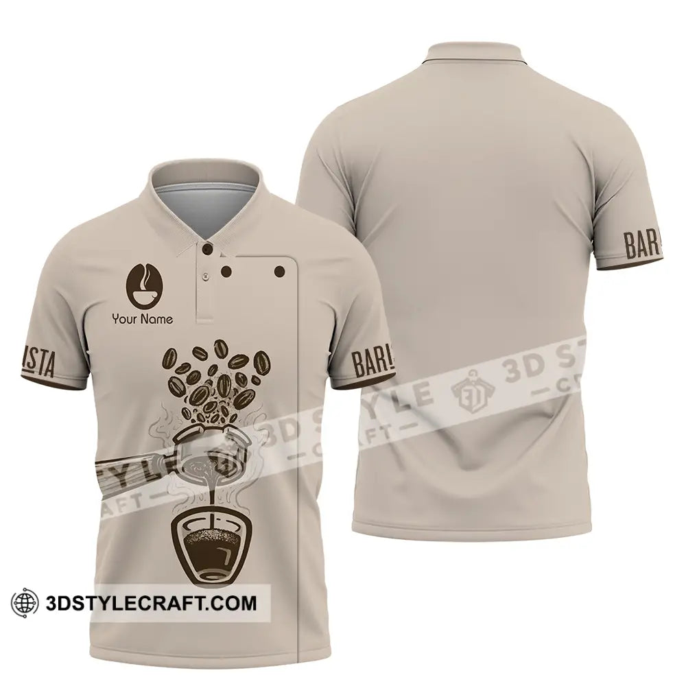 Unisex Shirt - Custom Text Shirt Barista Shirt Polo Shirt / S T-shirt
