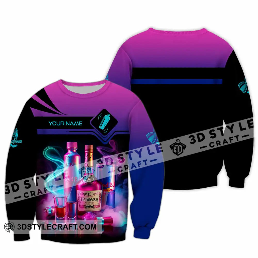 Unisex Shirt - Custom Text Shirt Bartender Shirt Long Sleeve / S T-shirt