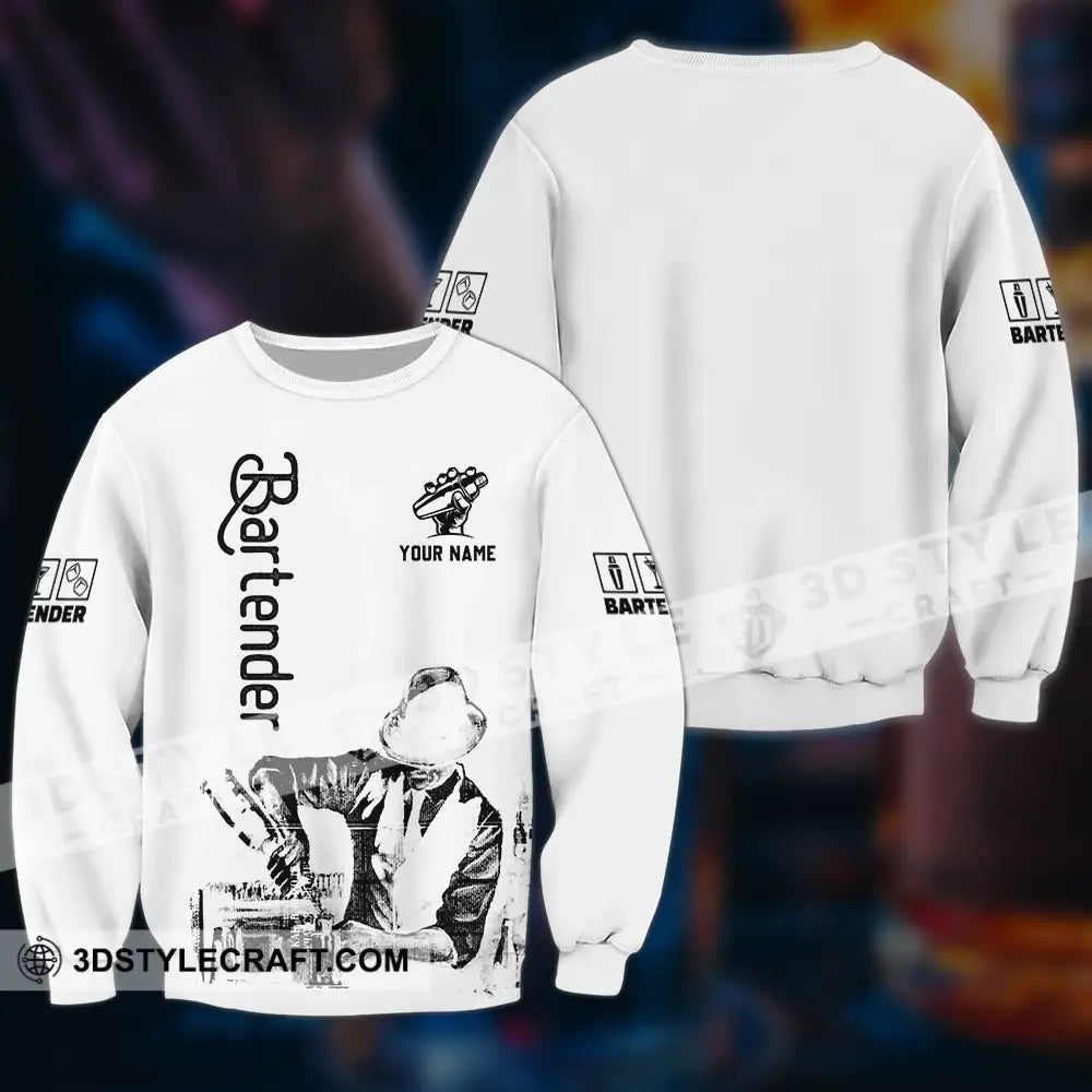 Unisex Shirt - Custom Text Shirt Bartender Shirt Long Sleeve / S T-shirt