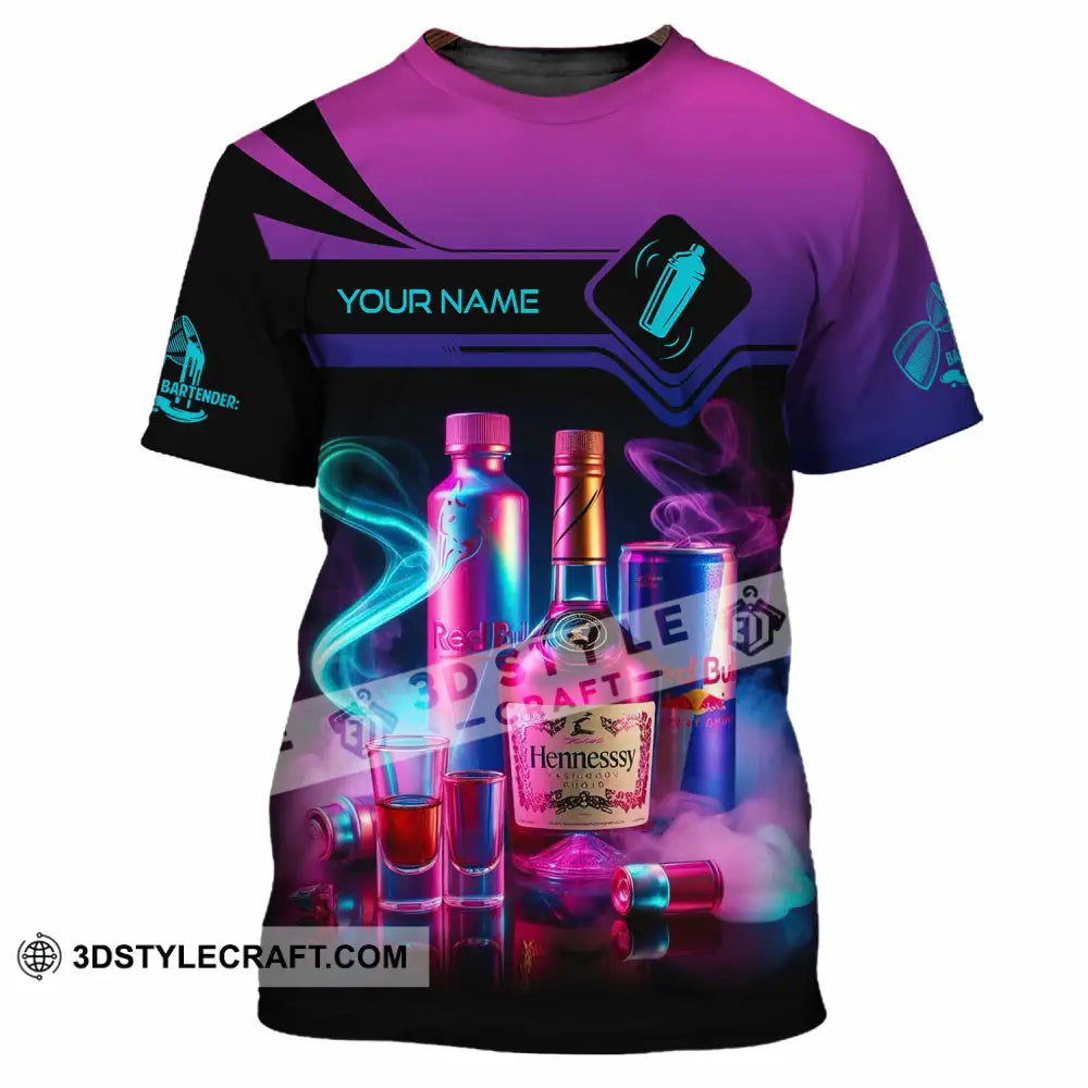 Unisex Shirt - Custom Text Shirt Bartender Shirt T-Shirt / S T-shirt