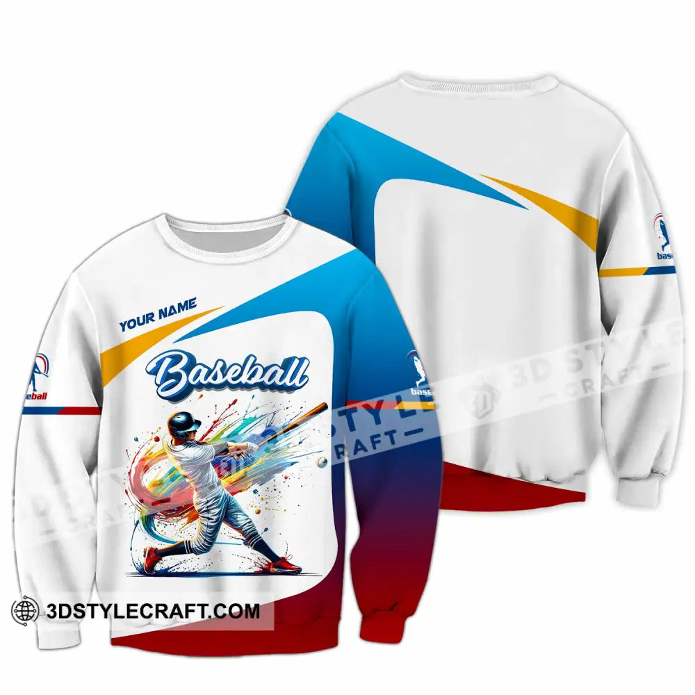 Unisex Shirt - Custom Text Baseball Long Sleeve / S T-Shirt