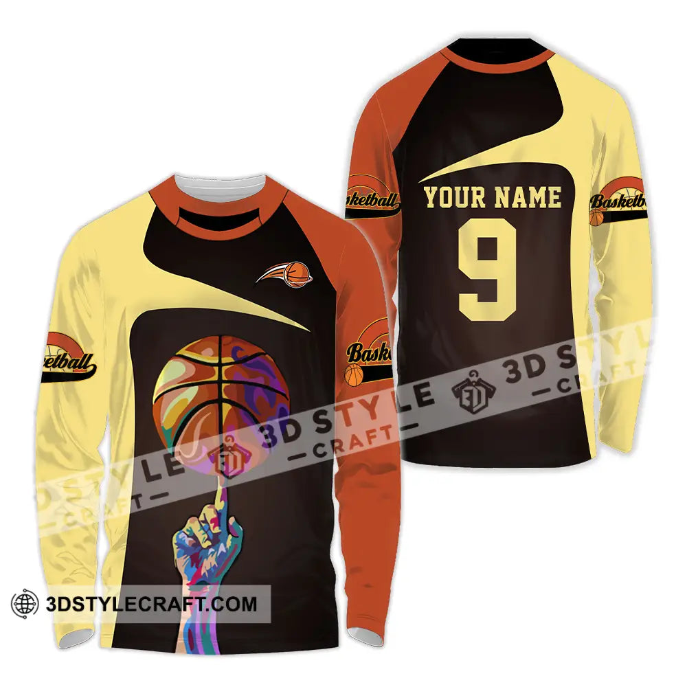 Unisex Shirt - Custom Text Shirt Basketball Shirt Long Sleeve Shirt / S T-shirt