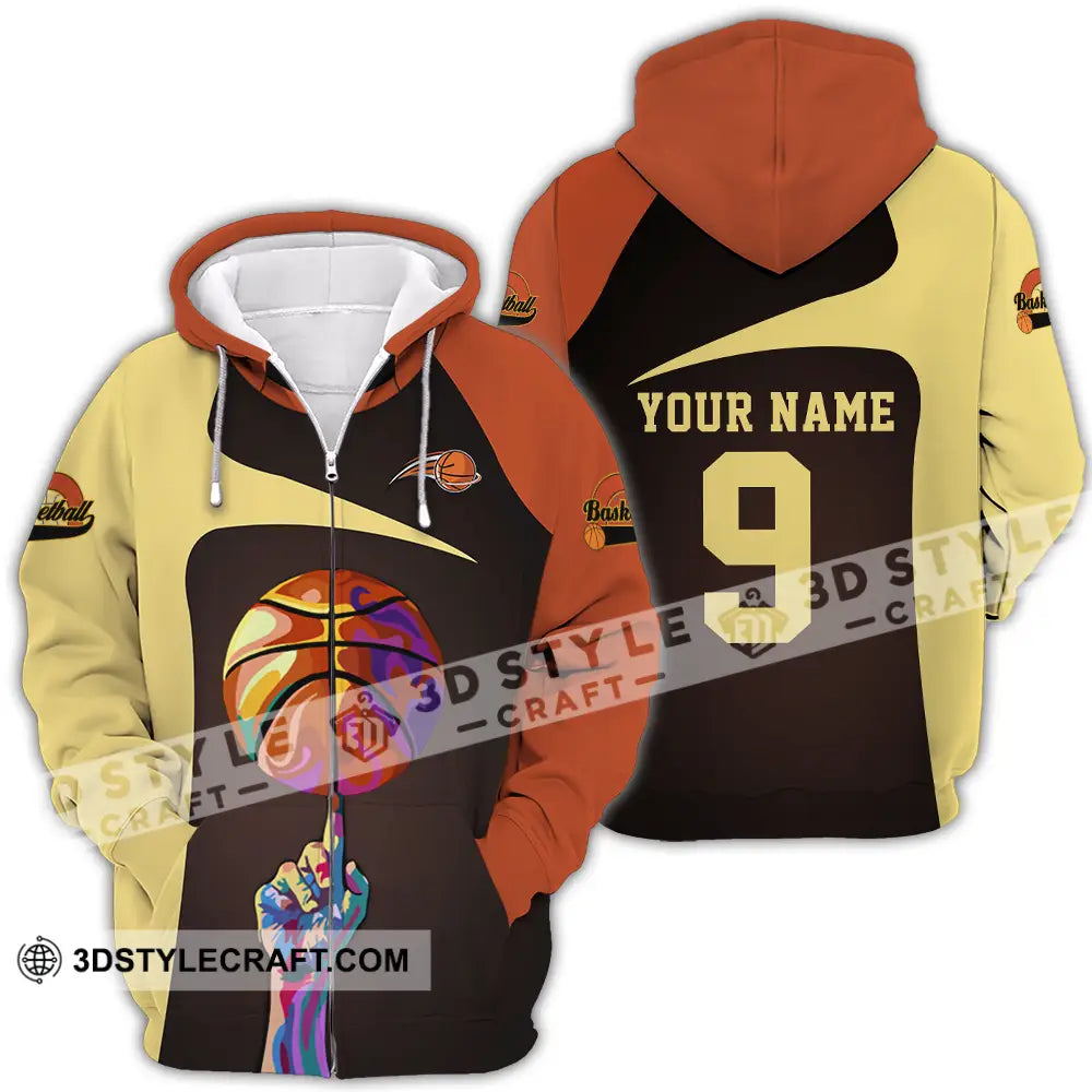 Unisex Shirt - Custom Text Shirt Basketball Shirt Zipper Hoodie / S T-shirt