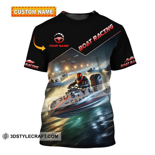 Unisex Shirt - Custom Text Shirt Boat Racing style option 1
