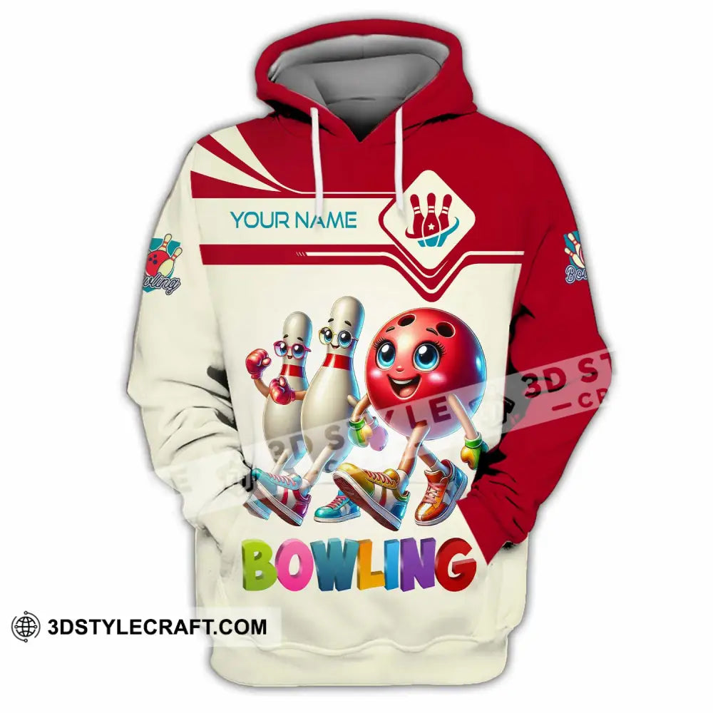 Unisex Shirt - Custom Text Shirt Bowling Cute Shirt Hoodie / S T-shirt