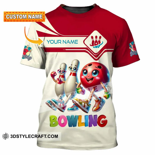 Unisex Shirt - Custom Text Shirt, Bowling Cute Shirt style option 1