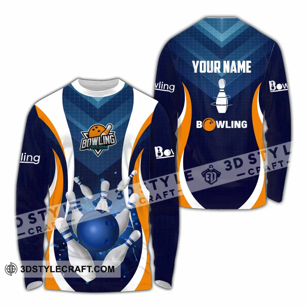 Unisex Shirt - Custom Text Shirt Bowling Shirt Long Sleeve Shirt / S T-shirt