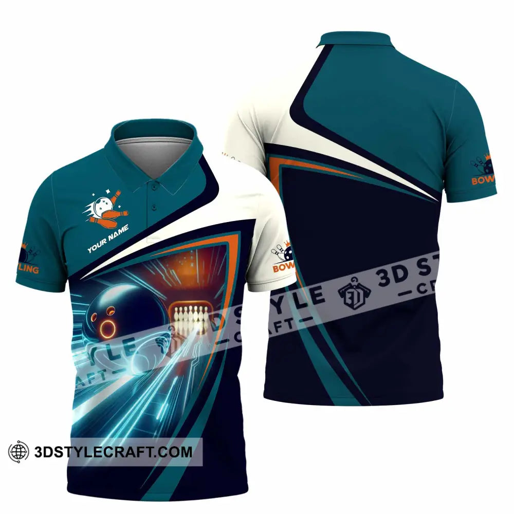 Unisex Shirt - Custom Text Bowling Player Polo / S T-Shirt