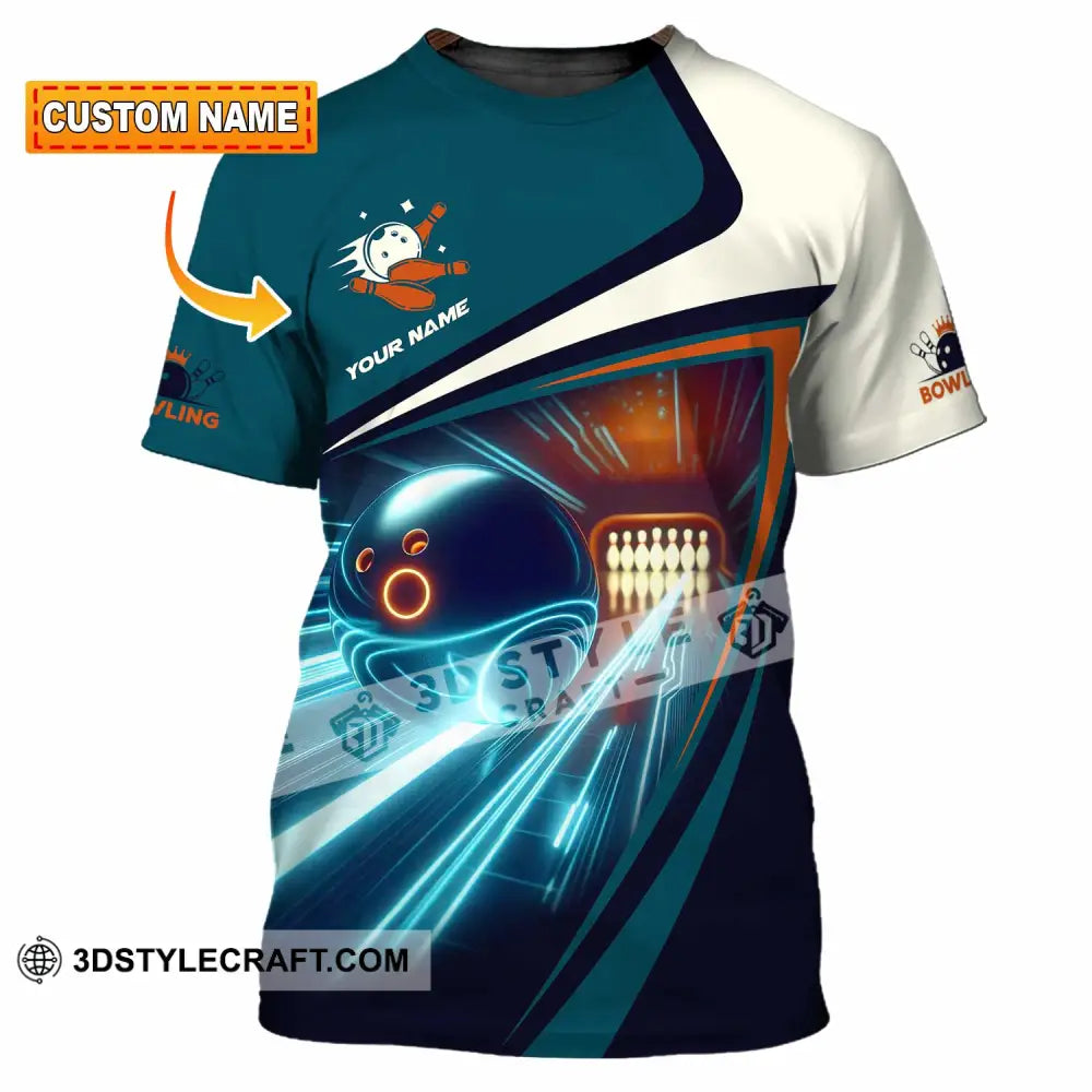 Unisex Shirt - Custom Text Bowling Player T-Shirt
