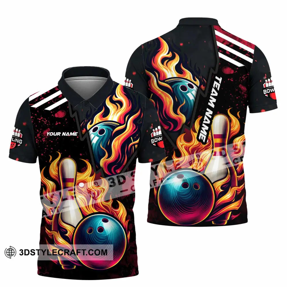 Unisex Shirt - Custom Text Shirt Bowling Shirt Polo Shirt / S T-shirt