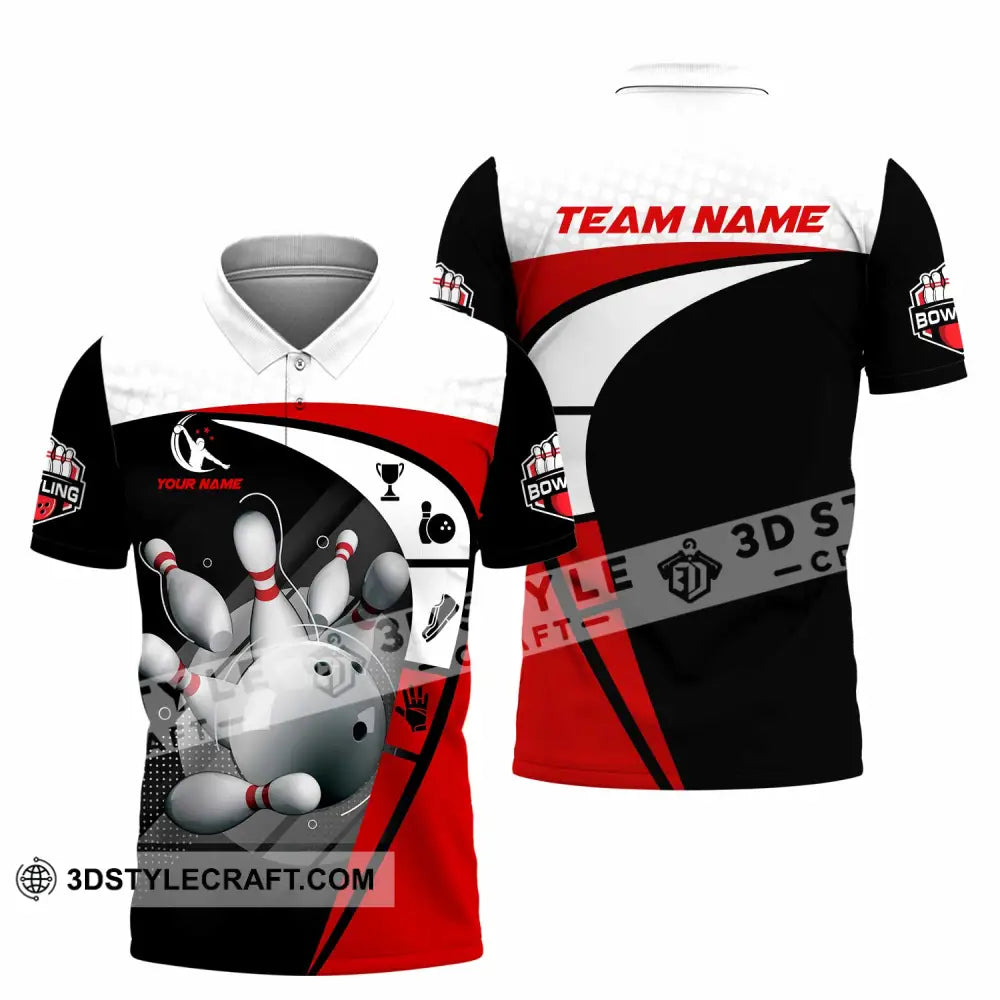 Unisex Shirt - Custom Text Shirt Bowling Shirt Polo Shirt / S T-shirt