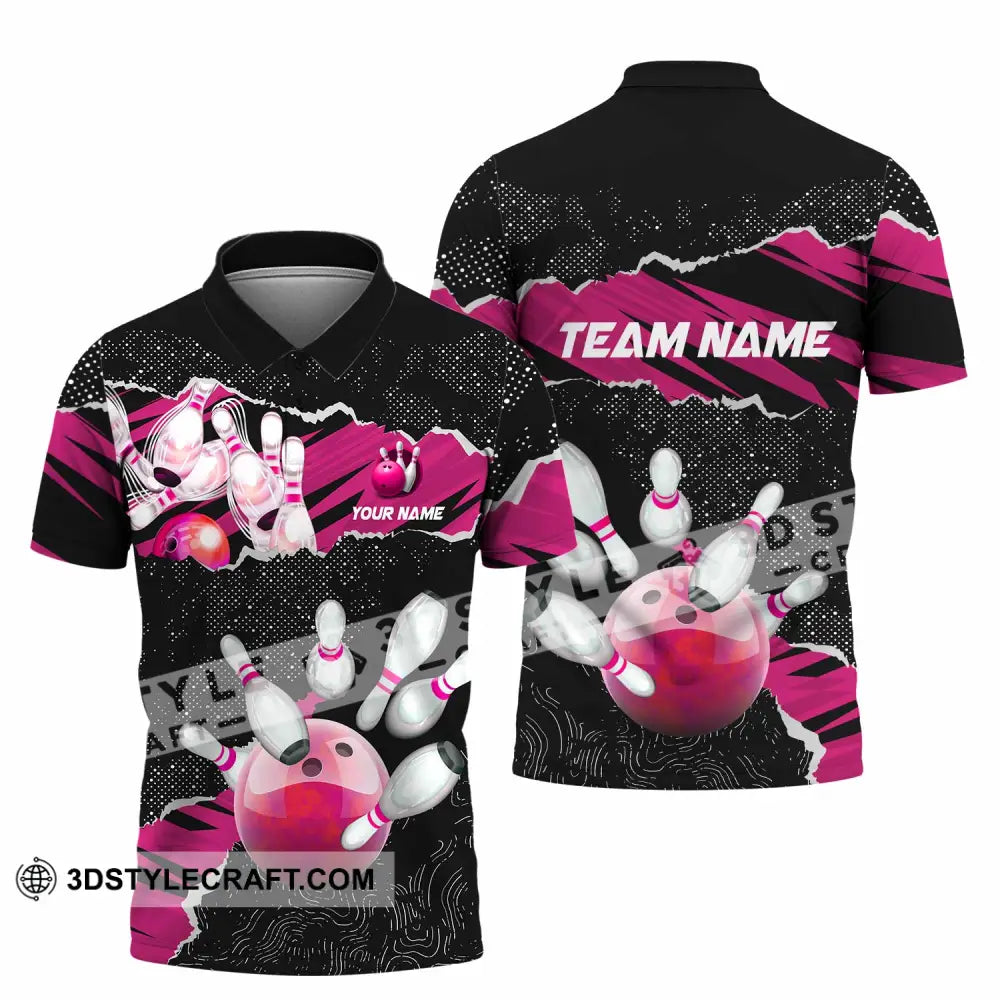 Unisex Shirt - Custom Text Shirt Bowling Shirt Polo Shirt / S T-shirt