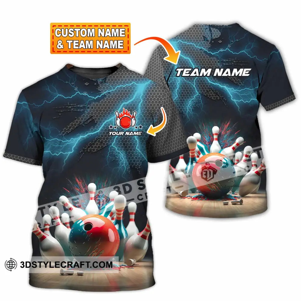 Unisex Shirt - Custom Text Shirt Bowling Shirt T-shirt